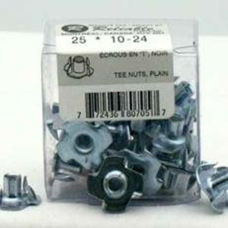 1/4" T-Nut 4 Prong - 25/Bx