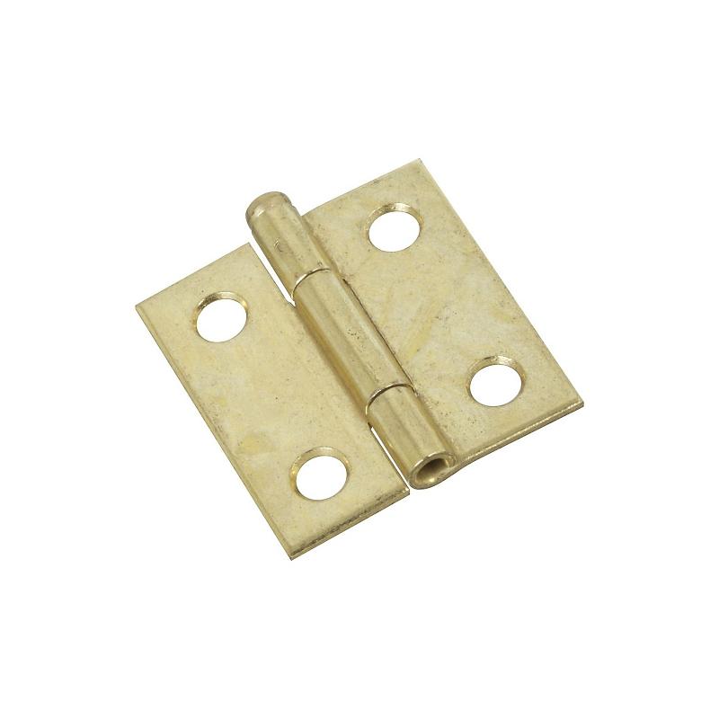 National 1 1/2" Narrow Hinges Brass 2/pk