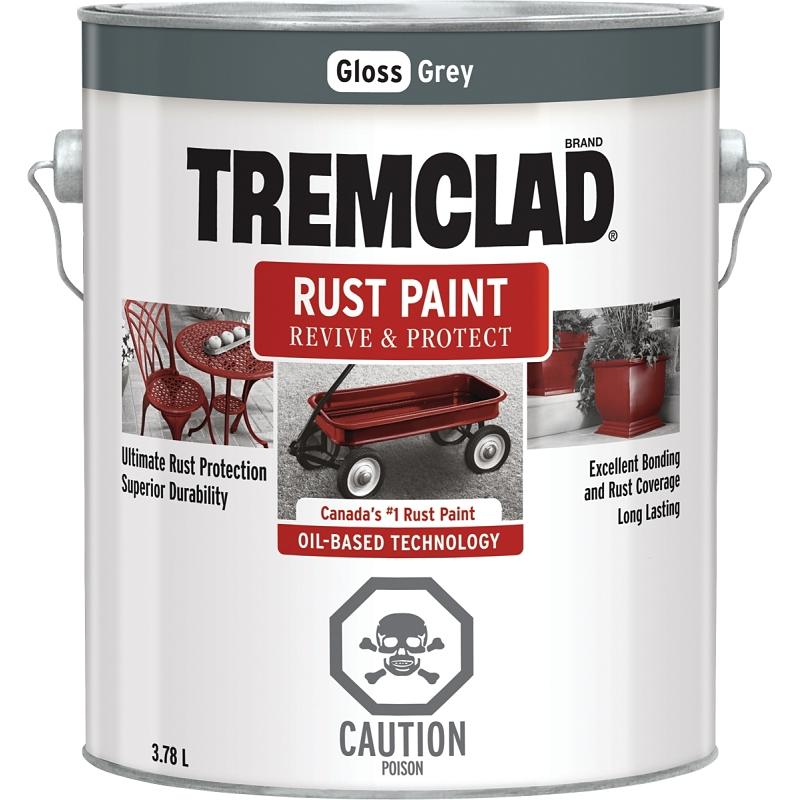 Tremclad Gloss Grey Rust Paint 3.78L