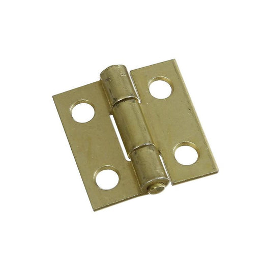 National 1" Narrow Hinges Brass 2/pk