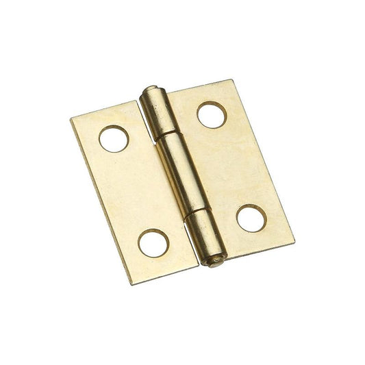 National 1 1/2" Narrow Hinges Brass 2/pk