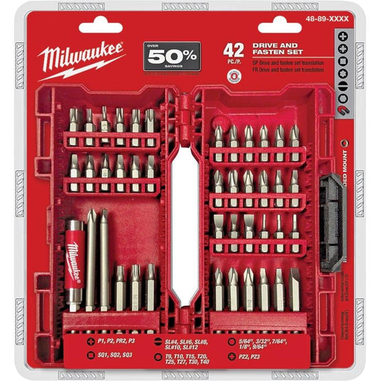 Milwaukee Impact Driver Bit Set 42pc 48-32-1551