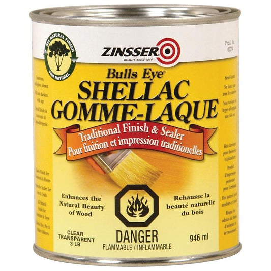 Zinsser Bulls Eye Shellac Clear 946mL