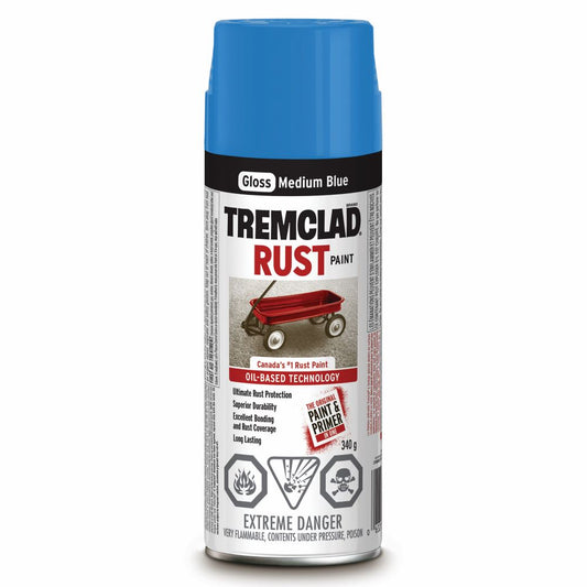 Med Blue Spray Rust Paint 340g