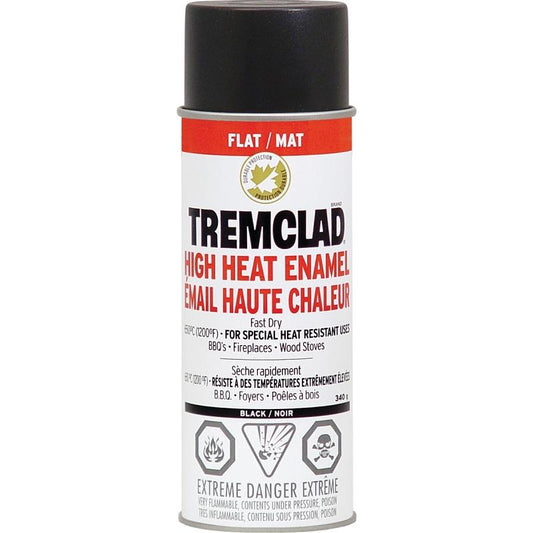 Tremclad Hi-Heat Flat Black Spray