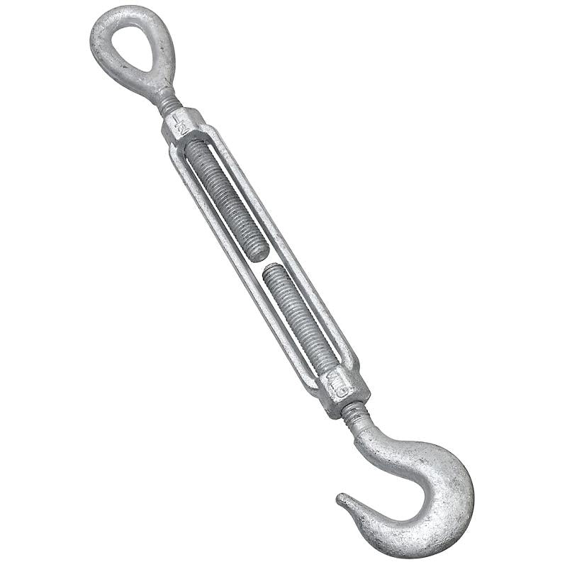 National 1/2" X 6" Turnbuckle Hook/Eye Galvanized