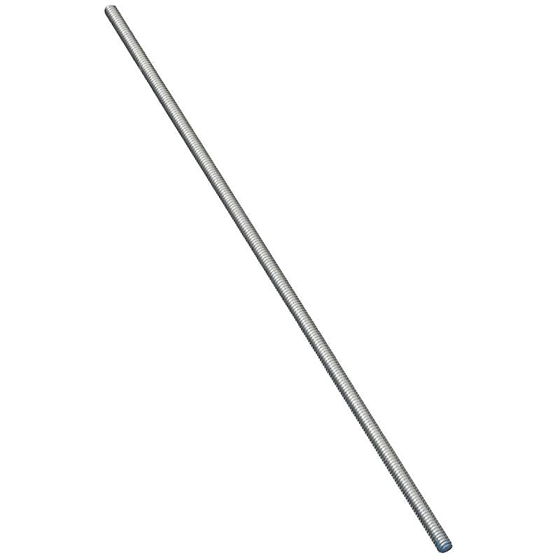 National 1/4" X 24" Threaded Rod Steel