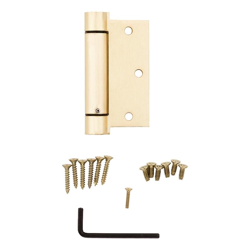 National 3 1/2" Spring Hinge Brass