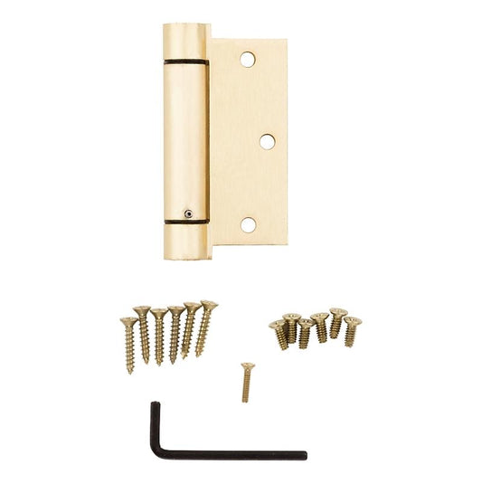 National 3 1/2" Spring Hinge Brass