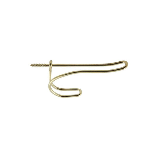 National Coat/Hat Hook Brass 2/pk