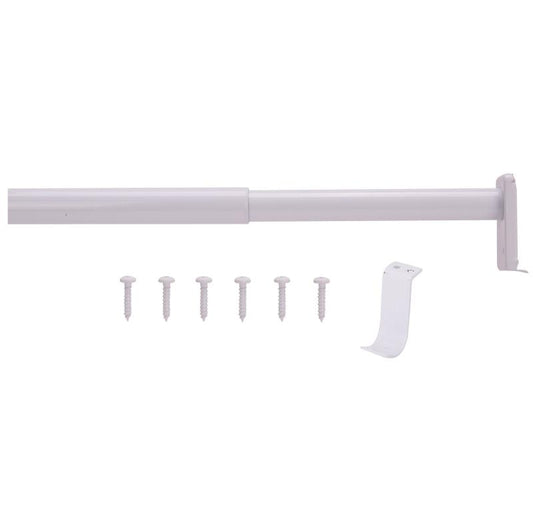 72" - 96" Adjustable Closet Rod White
