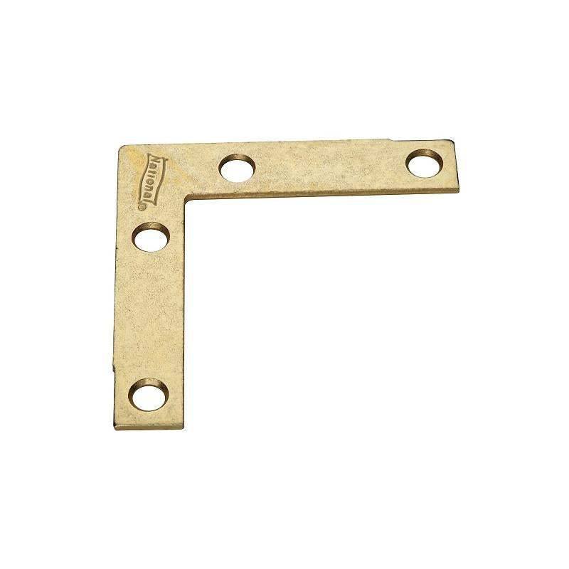 National 1/2" X 2 1/2" Corner Braces Brass Pk