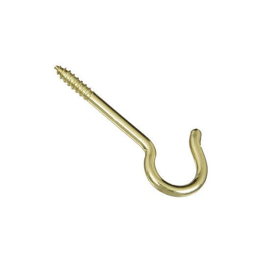 National 2 9/16" Ceiling Hook Solid Brass 3/pk