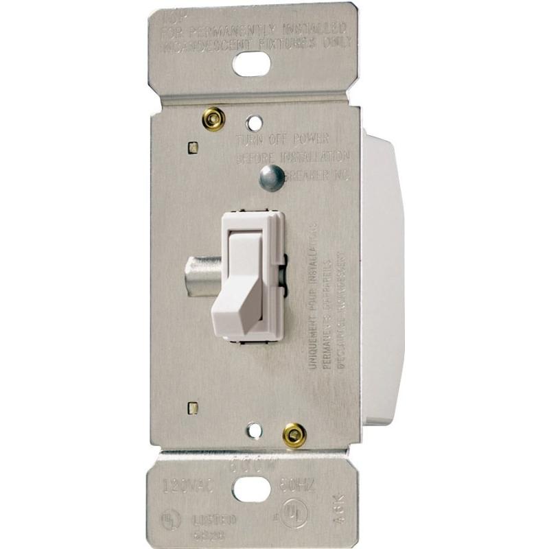 Incandescent Dimmer Toggle White 1-Pole