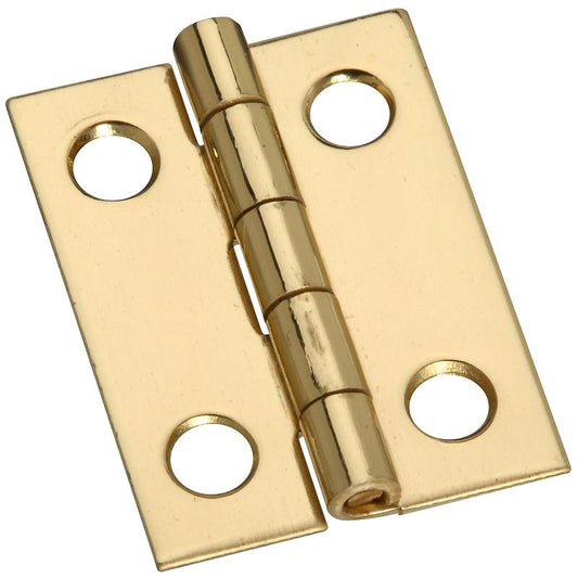 National 1" X 3/4" Hinges Solid Brass 4/pk