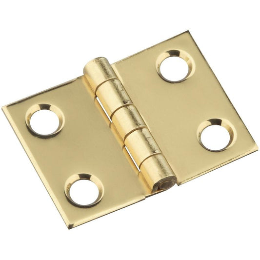 National 3/4" X 1" Hinges Solid Brass 4/pk