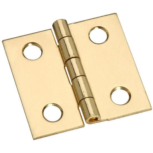 National 1" X 1" Hinges Solid Brass 4/pk