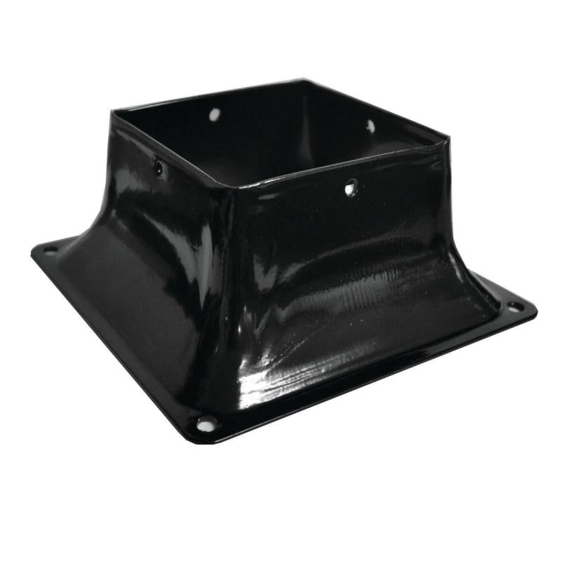 4" X 4" Black Steel Post Cap