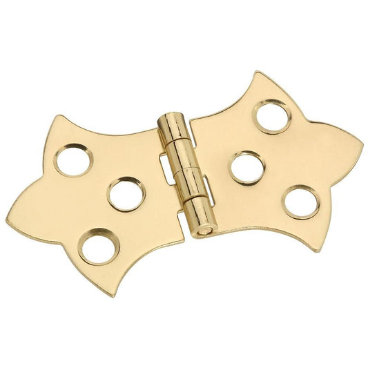 National 1 5/16" X 2 1/4" Decorative Hinges Brass 2/pk