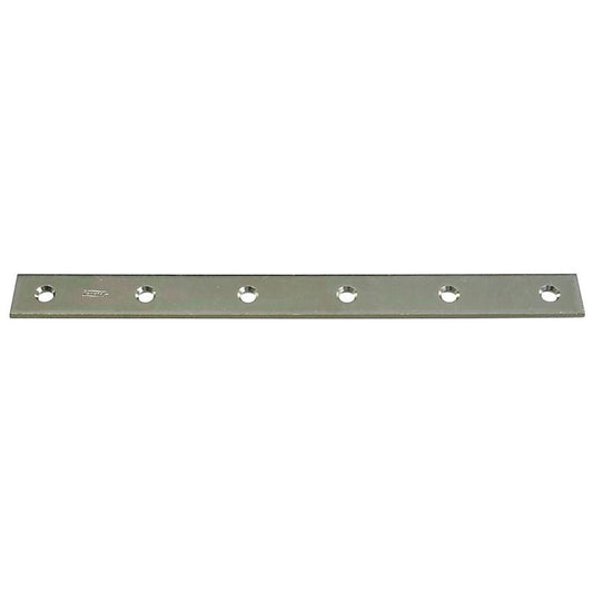 National 1 1/8" X 12" Mending Plate Zinc