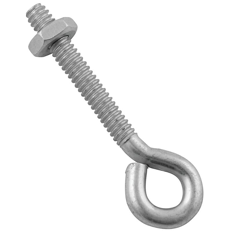 National 3/16" X 2" Eye Bolt W/Nut Zinc