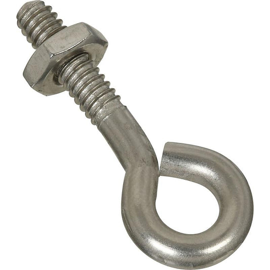 National 3/16" X 1 1/2" Eye Bolt W/Nut S.S.