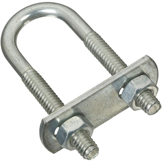 National 1/4" X 3/4" X 2.5" U Bolt W/Nuts & Plate Zinc