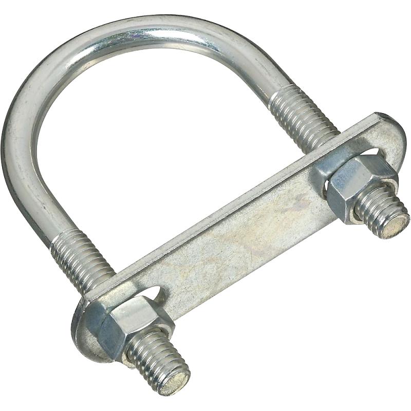 National 3/8" X 2" X 3 1/2" U Bolt W/Nuts & Plate Zinc