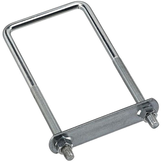 National 3/8" X 3" X 7" U Bolt Square W/Nuts & Plate Zinc