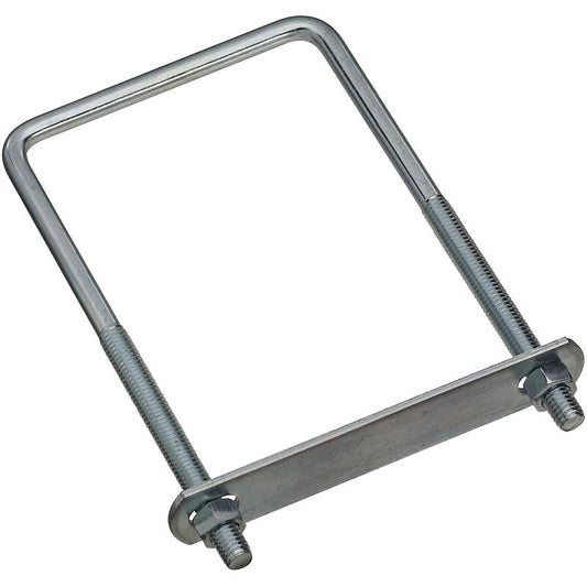 National 3/8" X 4" X 7" U Bolt Square W/Nuts & Plate Zinc