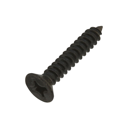 #12 X 1 1/4" Black Wood Screws - 12/Pk