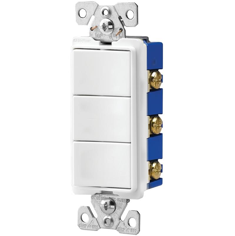 Eaton Tri Combination Switch White 15A 7729W-SP