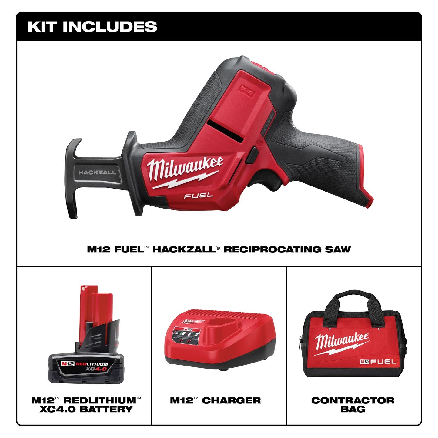 Milwaukee M12 Fuel Hackzall Kit 2520-21XC