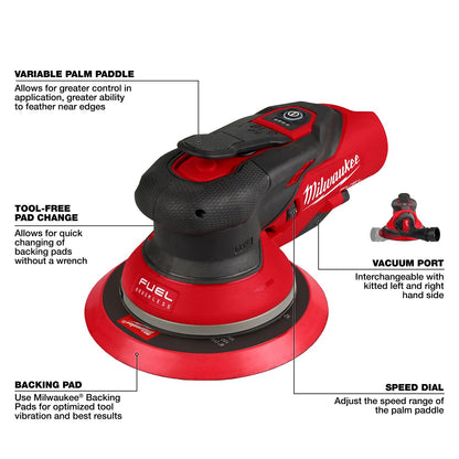 Milwaukee M12 6" Random Orbit Sander  (Tool Only) 2585-20