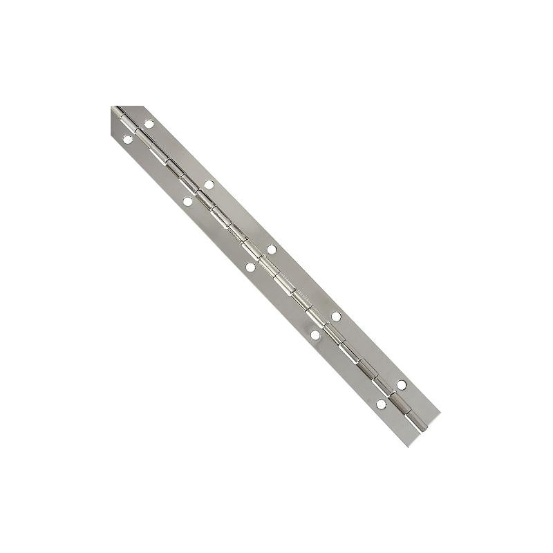 National 1 1/16" X 12" Piano Hinge Nickel