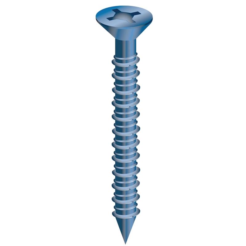 3/16" X 3 1/4" Flathead Concrete Screws - 10/Pk