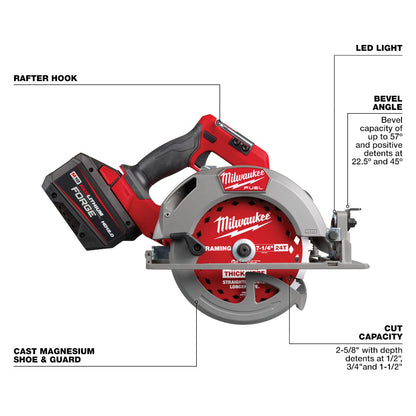 Milwaukee M18 Gen 3 7-1/4" Circular Saw Kit 2834-21HD