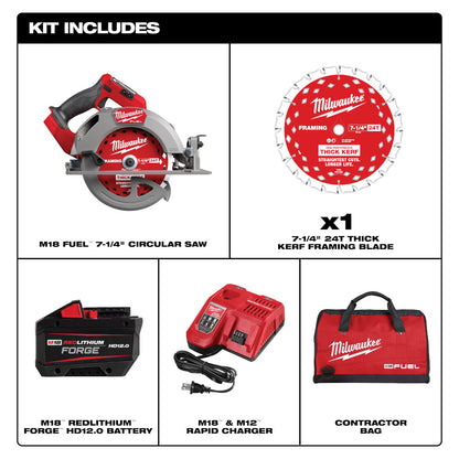 Milwaukee M18 Gen 3 7-1/4" Circular Saw Kit 2834-21HD