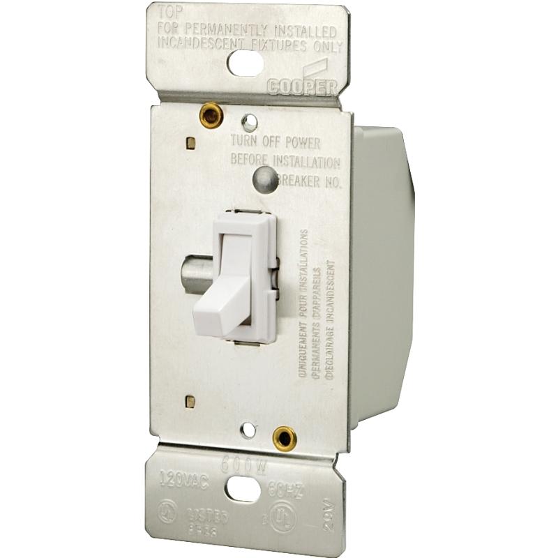 Incandescent Dimmer Toggle White 3-WAY