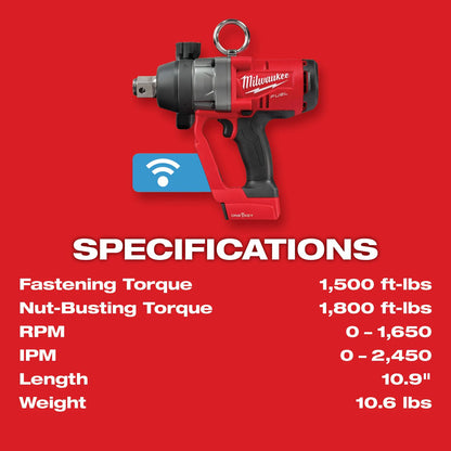 Milwaukee M18 Fuel 1" High Torque Impact Wrench W/One-Key 2867-20