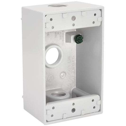 Hubbell Weatherproof Box 1-Gang 3-Outlet 5320-1