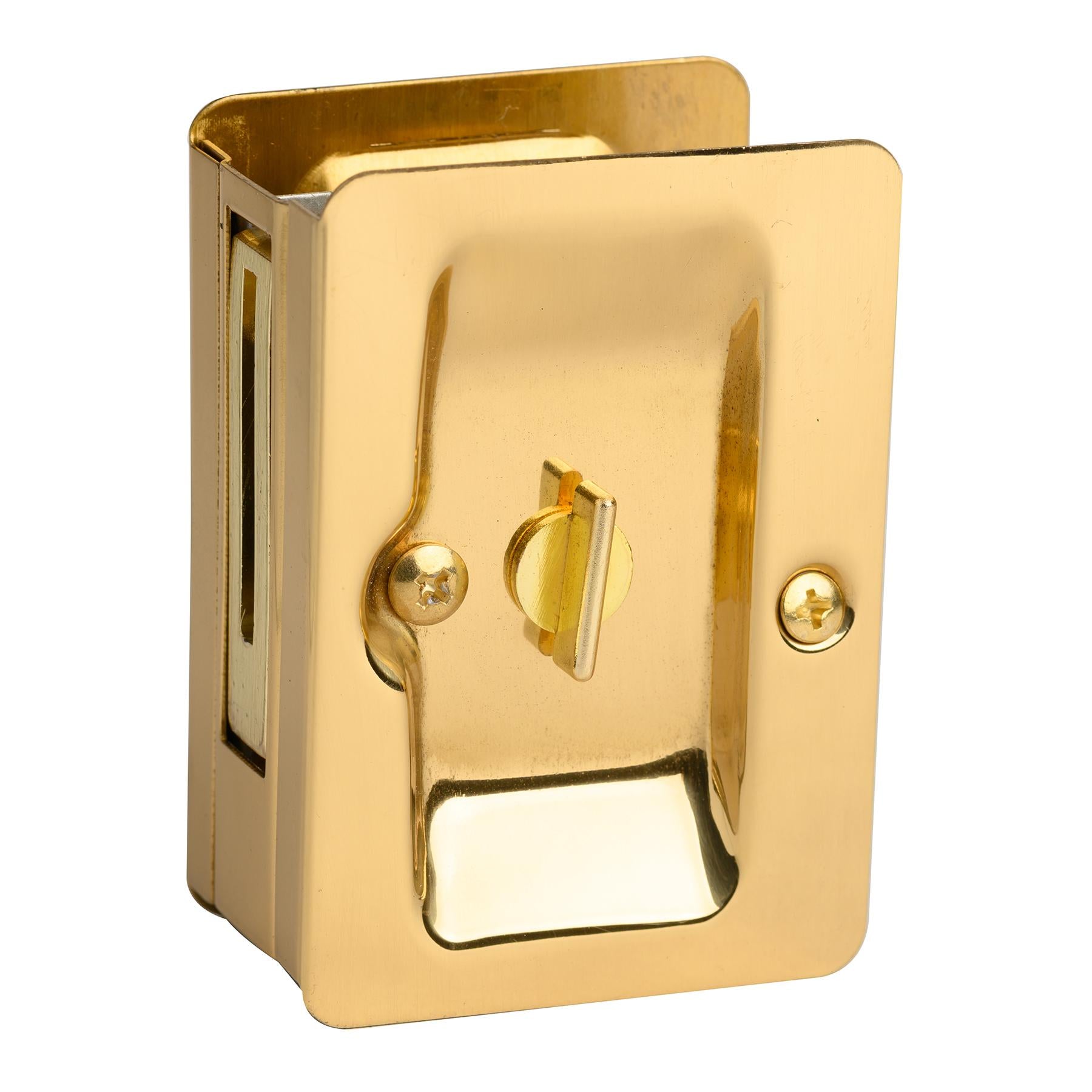 Rectangular Slider Lock Taymor Rectangular Privacy Sliding Door Lock Brass – Handley Lumber