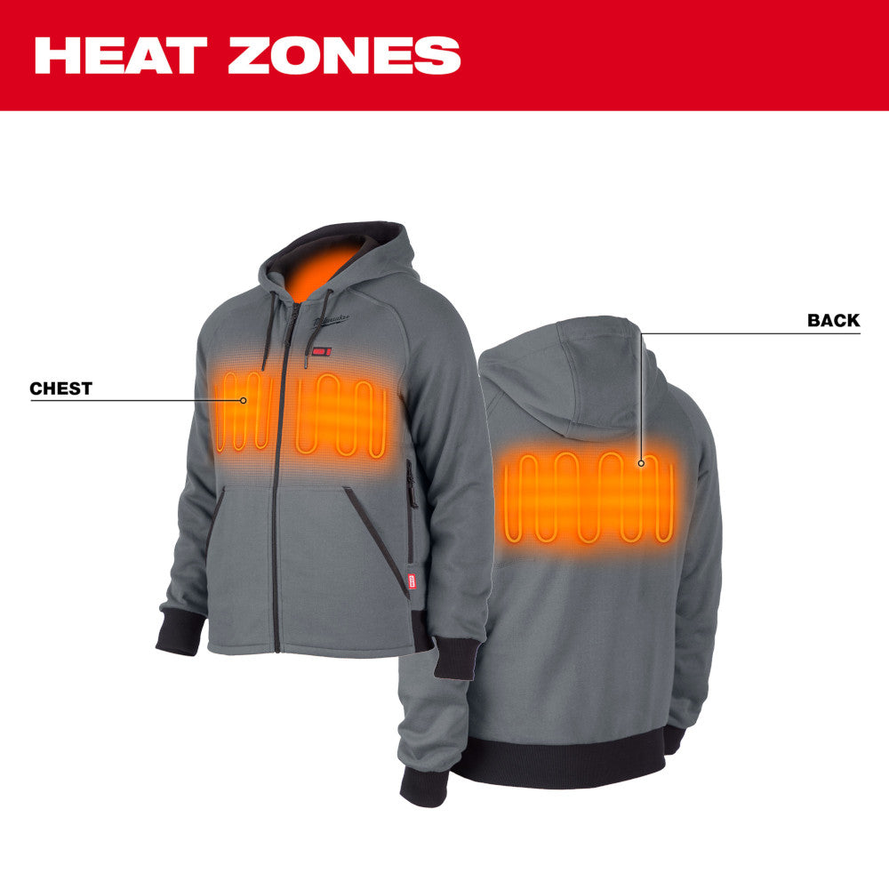 Milwaukee M12 Gray Heated Hoodie Large 306G-21L