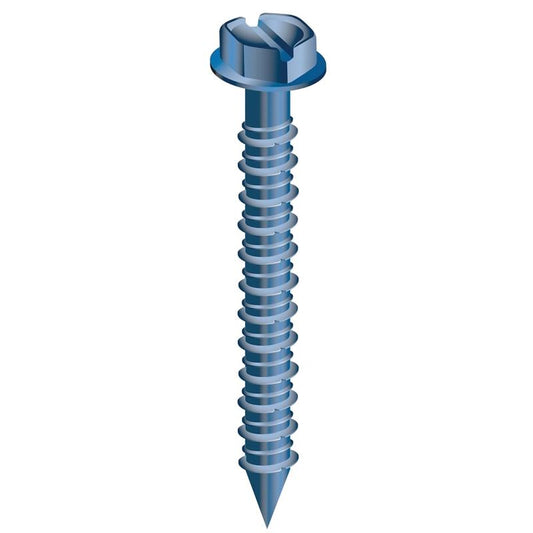 1/4" X 2 3/4" Hex Concrete Screws - 100/Bx