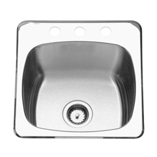 Reginox Steel Single Drop In Sink 3-hole RSL2020-10-3