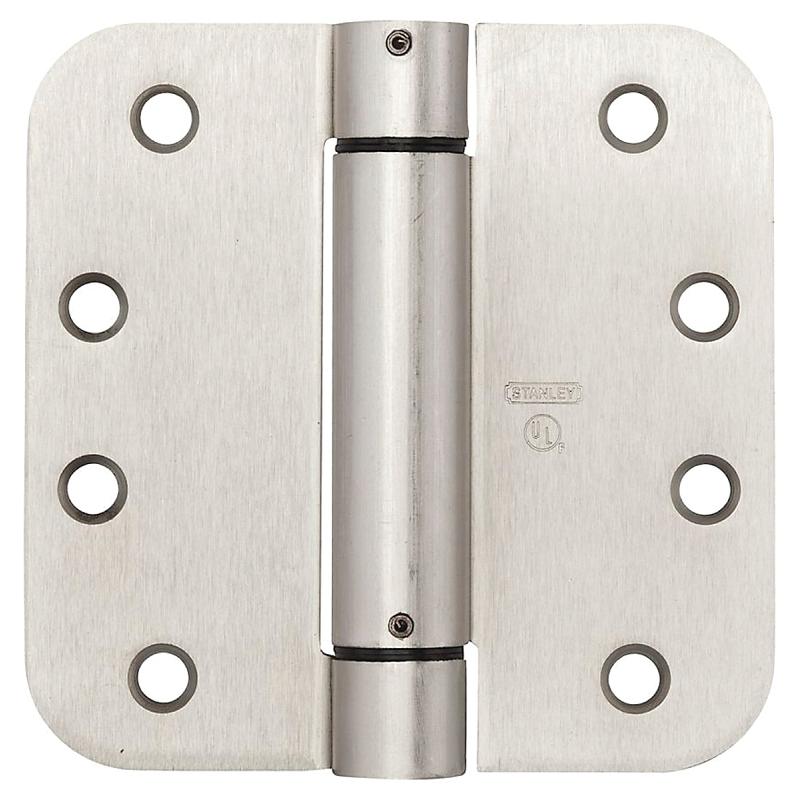 National 4" Spring Hinge Satin Nickel