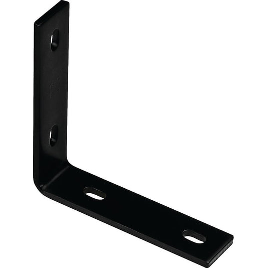 National 1/4" X 1.5" X 6.25" Corner Brace Black Steel