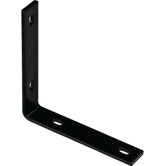 National 1/4" X 1.5" X 8.25" Corner Brace Black Steel