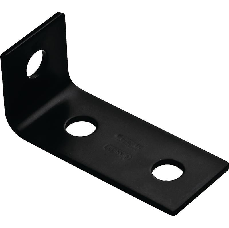 National 1/8" X 1.5" X 3.5" Corner Brace Black