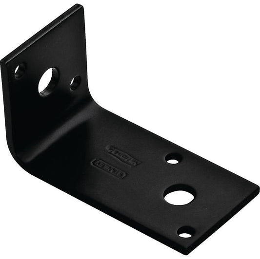 National 1/8" X 1.5" X 2.94" Corner Brace Black